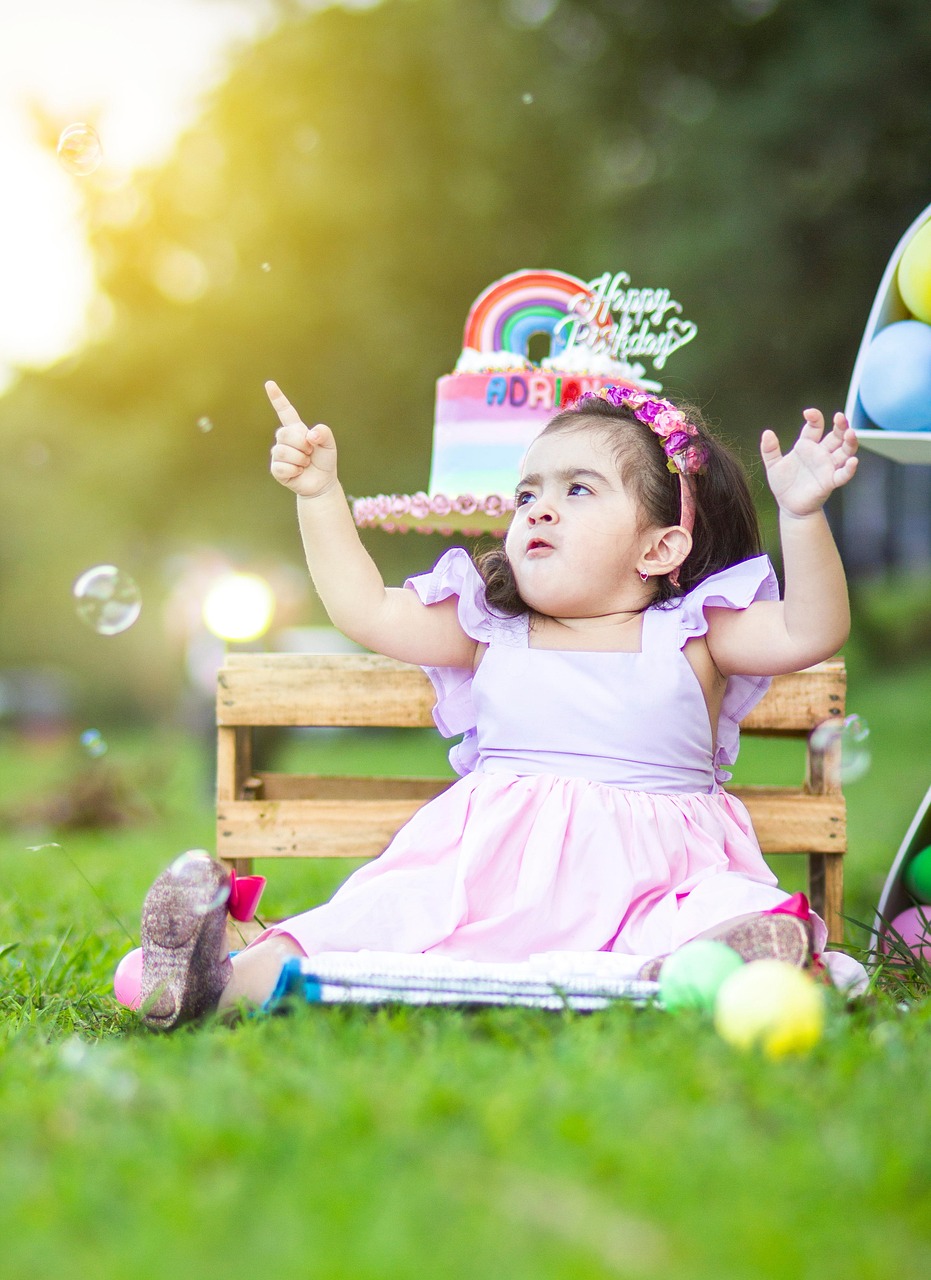 little girl, birthday photoshoot, birthday celebration, backyard, happy birthday, birthday party, childhood